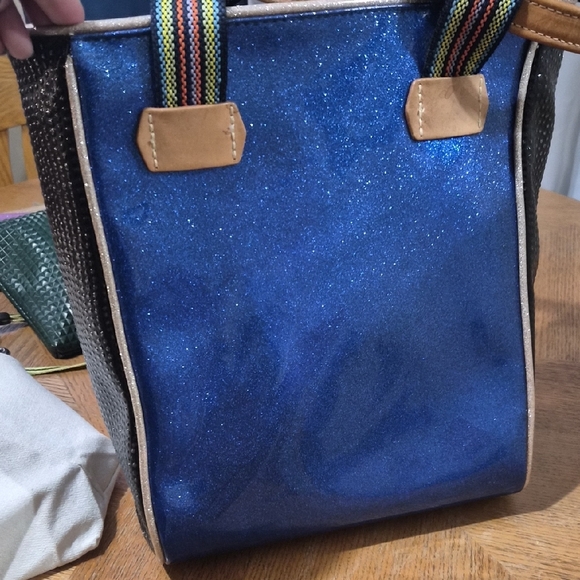 Consuela Blue and Pink Patterned Tote - Picture 4 of 8
